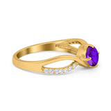  Oval Natural Stone Infinity Twisted Ring