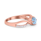  Oval Natural Stone Infinity Twisted Ring