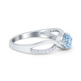  Oval Natural Stone Infinity Twisted Ring