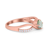  Oval Natural Stone Infinity Twisted Ring