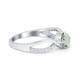  Oval Natural Stone Infinity Twisted Ring