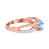  Oval Natural Stone Infinity Twisted Ring