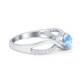  Oval Natural Stone Infinity Twisted Ring