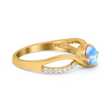  Oval Natural Stone Infinity Twisted Ring
