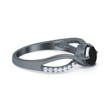  Oval Natural Stone Infinity Twisted Ring