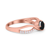  Oval Natural Stone Infinity Twisted Ring