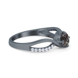 Oval Natural Stone Infinity Twisted Ring