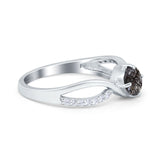  Oval Natural Stone Infinity Twisted Ring