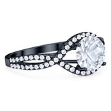 Round Natural Stone Twisted Ring