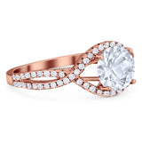 Round Natural Stone Twisted Ring