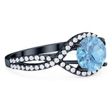 Round Natural Stone Twisted Ring