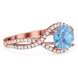 Round Natural Stone Twisted Ring