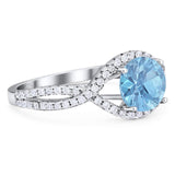 Round Natural Stone Twisted Ring