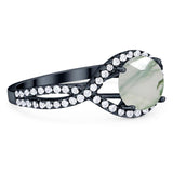 Round Natural Stone Twisted Ring