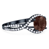 Round Natural Stone Twisted Ring