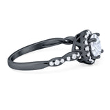 Art Deco Halo Engagement Ring