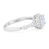 Art Deco Halo Engagement Ring
