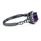 Art Deco Halo Engagement Ring