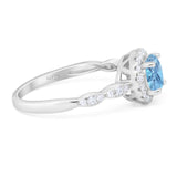 Art Deco Halo Engagement Ring