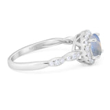 Art Deco Halo Engagement Ring