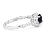 Art Deco Halo Engagement Ring