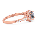 Art Deco Halo Engagement Ring