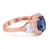 Three Stone Oval Natural Stone Trio Ring