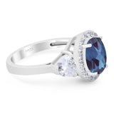 Three Stone Oval Natural Stone Trio Ring