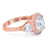 Three Stone Oval Natural Stone Trio Ring