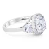 Three Stone Oval Natural Stone Trio Ring