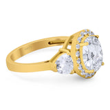 Three Stone Oval Natural Stone Trio Ring