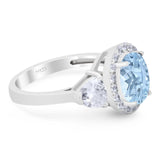 Three Stone Oval Natural Stone Trio Ring