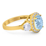 Three Stone Oval Natural Stone Trio Ring