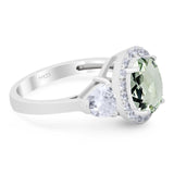 Three Stone Oval Natural Stone Trio Ring