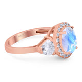 Three Stone Oval Natural Stone Trio Ring