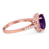 Art Deco Round Natural Stone Halo Ring