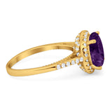 Art Deco Round Natural Stone Halo Ring