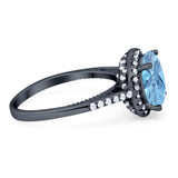 Art Deco Round Natural Stone Halo Ring