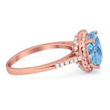 Art Deco Round Natural Stone Halo Ring