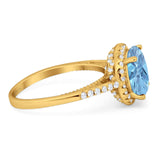 Art Deco Round Natural Stone Halo Ring