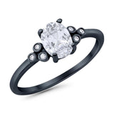 Oval Natural Stone Engagement Ring