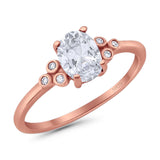 Oval Natural Stone Engagement Ring