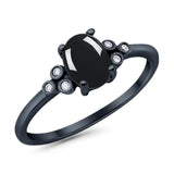 Oval Natural Stone Engagement Ring