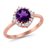 Art Deco Round Natural Stone Halo Ring