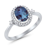 Oval Natural Stone Engagement Ring