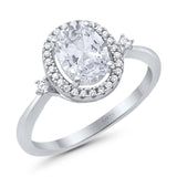 Oval Natural Stone Engagement Ring
