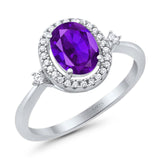 Oval Natural Stone Engagement Ring