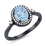 Oval Natural Stone Engagement Ring