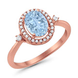 Oval Natural Stone Engagement Ring