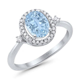 Oval Natural Stone Engagement Ring